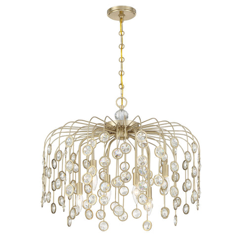 Irina 6-Light Chandelier in Noble Brass