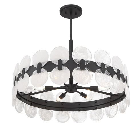 Boca 6-Light Chandelier in Matte Black