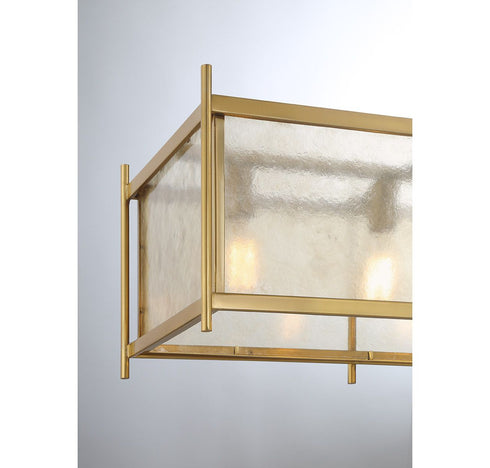 Jacobs 5-Light Linear Chandelier in Warm Brass