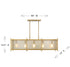 Jacobs 5-Light Linear Chandelier in Warm Brass
