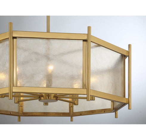 Jacobs 8-Light Chandelier in Warm Brass