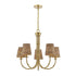 Ashbury 5-Light Chandelier in Warm Brass