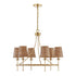 Ashbury 6-Light Chandelier in Warm Brass