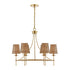 Ashbury 6-Light Chandelier in Warm Brass