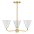 Blair 3-Light Chandelier in Warm Brass