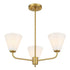Blair 3-Light Chandelier in Warm Brass
