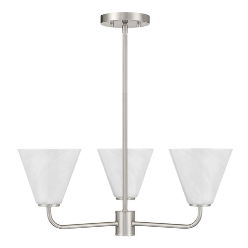 Blair 3-Light Chandelier in Warm Brass