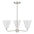 Blair 3-Light Chandelier in Warm Brass