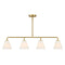 Blair 4-Light Linear Chandelier in Warm Brass