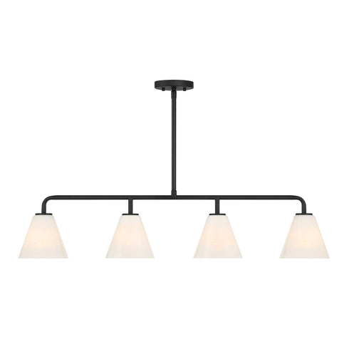Blair 4-Light Linear Chandelier in Warm Brass