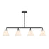Blair 4-Light Linear Chandelier in Warm Brass