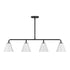 Blair 4-Light Linear Chandelier in Warm Brass