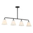 Blair 4-Light Linear Chandelier in Warm Brass