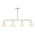 Blair 4-Light Linear Chandelier in Warm Brass