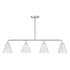Blair 4-Light Linear Chandelier in Warm Brass
