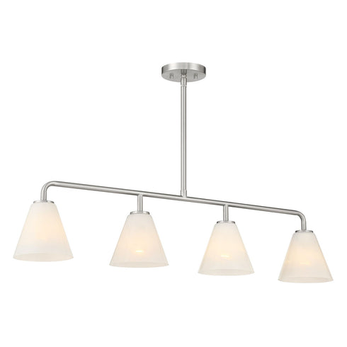 Blair 4-Light Linear Chandelier in Warm Brass