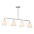 Blair 4-Light Linear Chandelier in Warm Brass