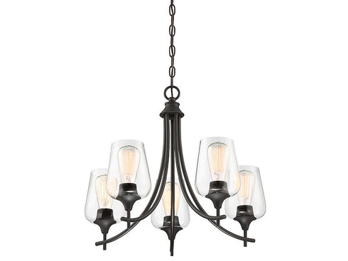 Octave 5-Light Chandelier in Satin Nickel