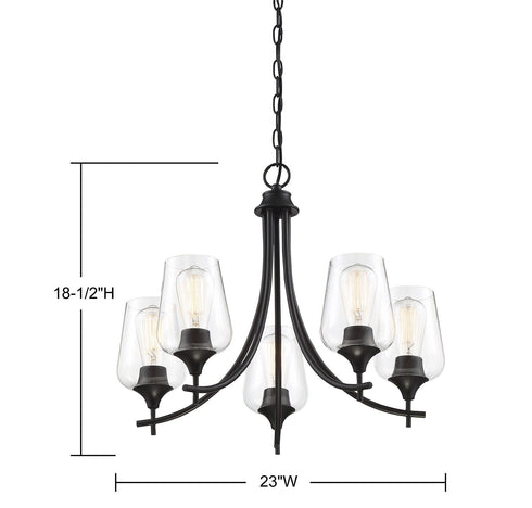 Octave 5-Light Chandelier in Satin Nickel