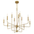 Avondale 12-Light Chandelier in Warm Brass
