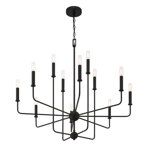 Avondale 12-Light Chandelier in Warm Brass