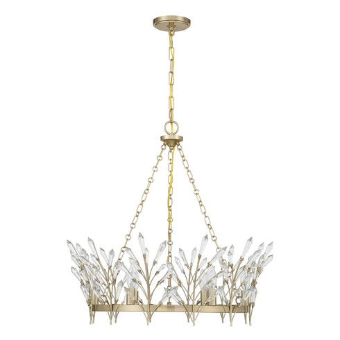 Orianna 6-Light Chandelier in Noble Brass