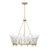 Orianna 6-Light Chandelier in Noble Brass