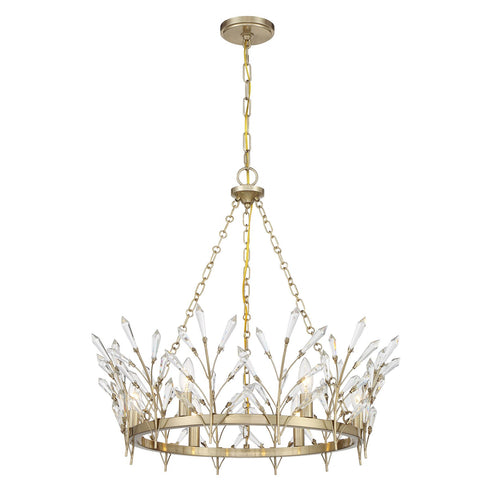 Orianna 6-Light Chandelier in Noble Brass