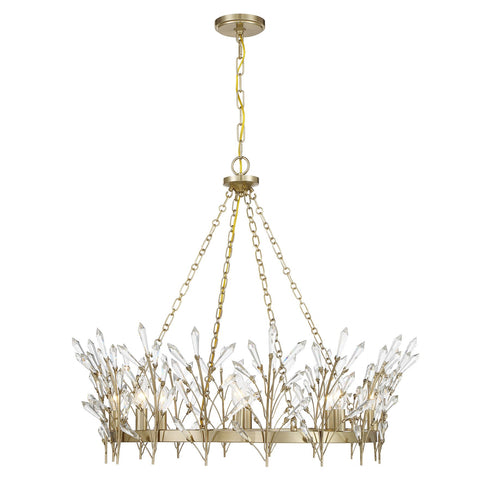 Orianna 8-Light Chandelier in Noble Brass