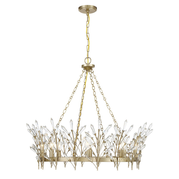 Orianna 8-Light Chandelier in Noble Brass