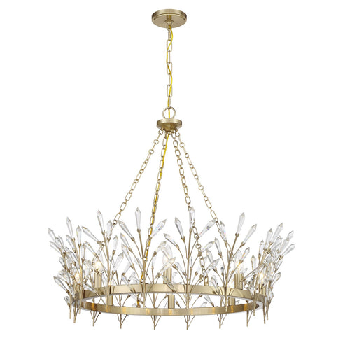 Orianna 8-Light Chandelier in Noble Brass