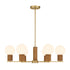 Jarrell 6-Light Chandelier in Warm Brass
