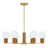 Jarrell 6-Light Chandelier in Warm Brass