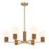 Jarrell 6-Light Chandelier in Warm Brass