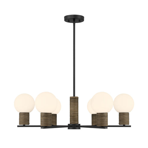 Jarrell 6-Light Chandelier in Warm Brass