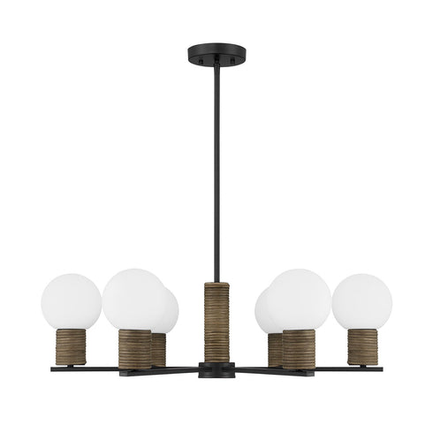 Jarrell 6-Light Chandelier in Warm Brass