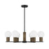 Jarrell 6-Light Chandelier in Warm Brass