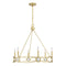 Minette 6-Light Chandelier in Spun Gold