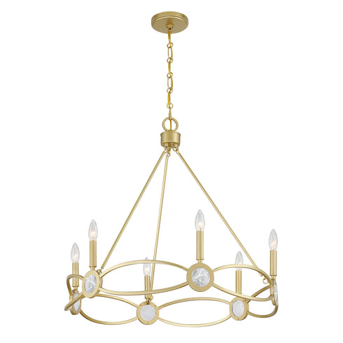 Minette 6-Light Chandelier in Spun Gold