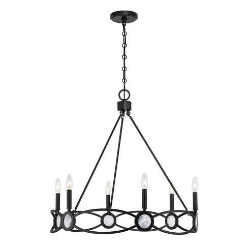 Minette 6-Light Chandelier in Spun Gold