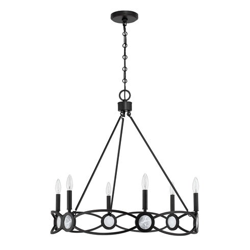 Minette 6-Light Chandelier in Spun Gold