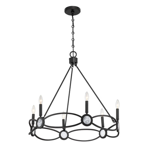 Minette 6-Light Chandelier in Spun Gold