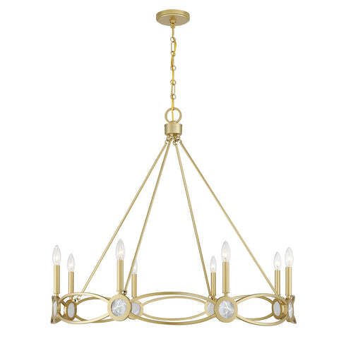 Minette 8-Light Chandelier in Spun Gold