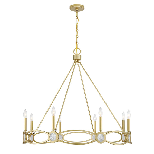 Minette 8-Light Chandelier in Spun Gold