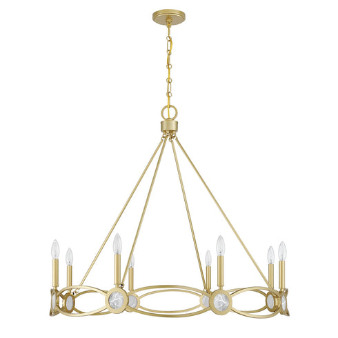 Minette 8-Light Chandelier in Spun Gold