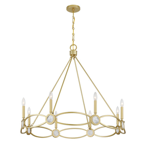 Minette 8-Light Chandelier in Spun Gold