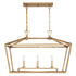 Townsend 3-Light Linear Chandelier in Warm Brass