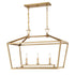 Townsend 3-Light Linear Chandelier in Warm Brass