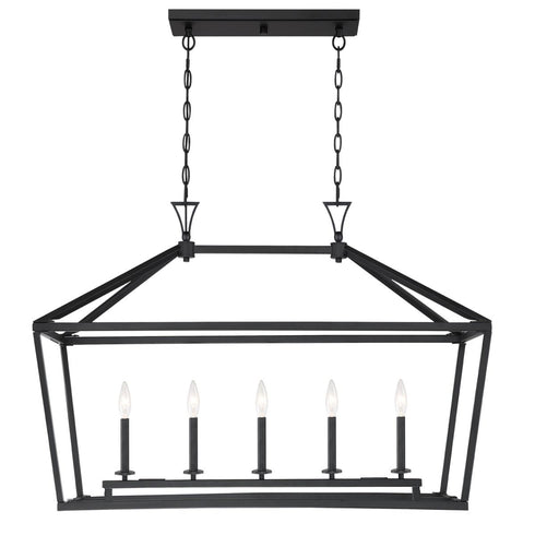 Townsend 5-Light Linear Chandelier in Polished Nickel