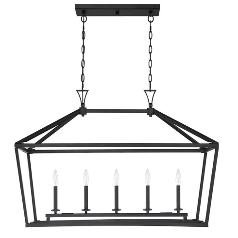 Townsend 5-Light Linear Chandelier in Polished Nickel